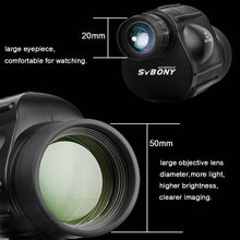 Load image into Gallery viewer, Svbony Monocular 13x50 SV49 High Power Binoculars Waterproof Telescope for Hiking Hunting Camping BirdWatching Tourism